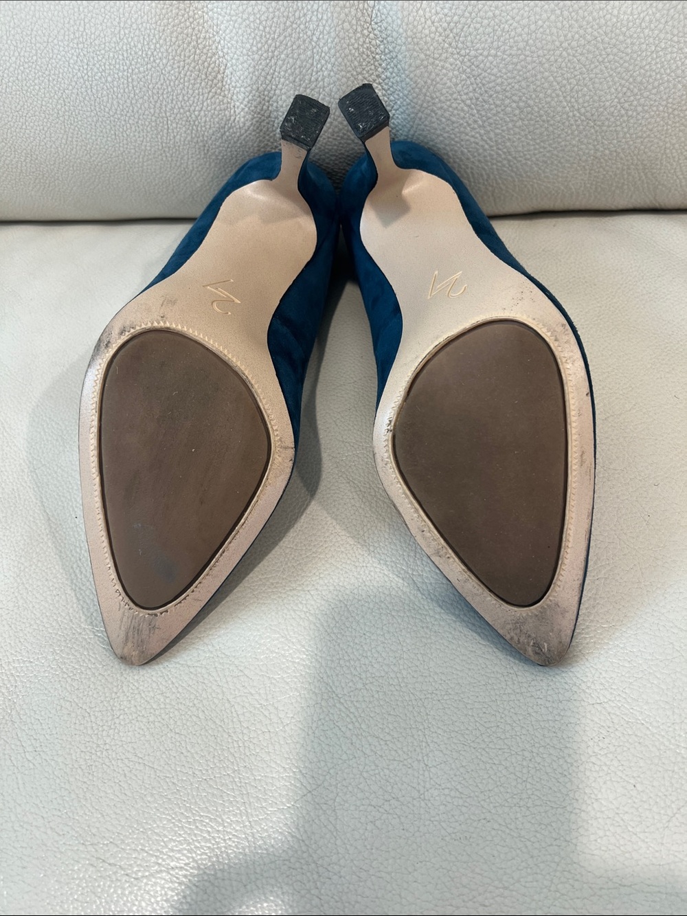 Naturalizer Teal Suede Pointed-Toe Pumps - Picture 7 of 7
